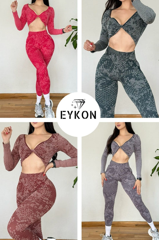 Conjunto Deportivo Snake Print Seamless – EYKON Activewear