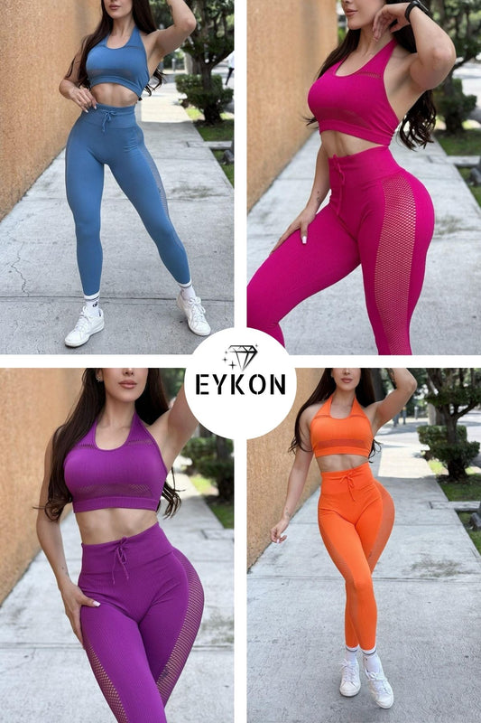 Conjunto Deportivo Seamless con Detalle de Malla – EYKON Activewear