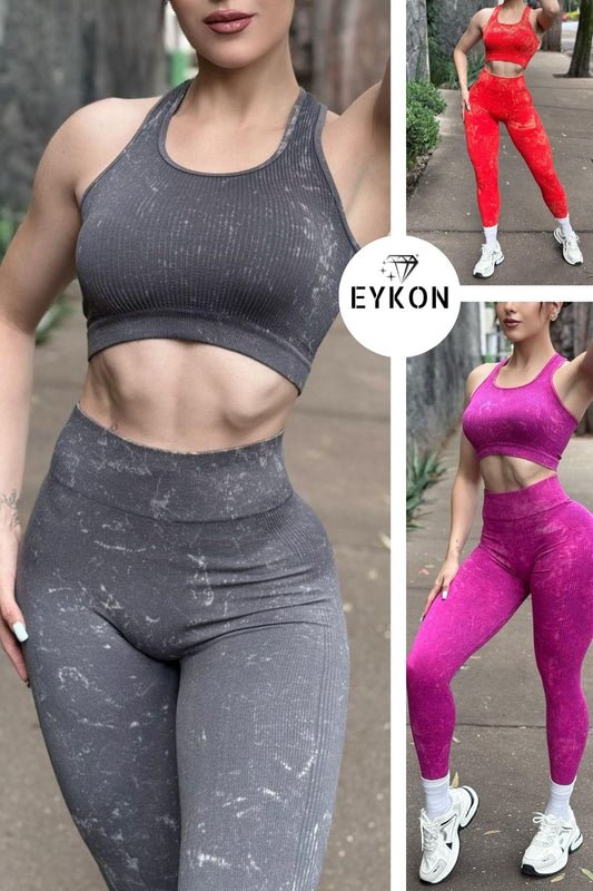Conjunto Deportivo Seamless efecto Acid Wash – EYKON Activewear
